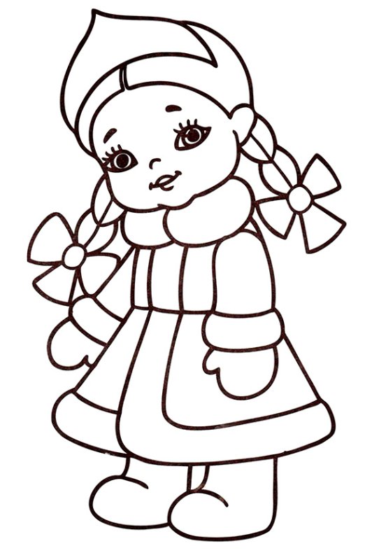 Снегурка раскраска