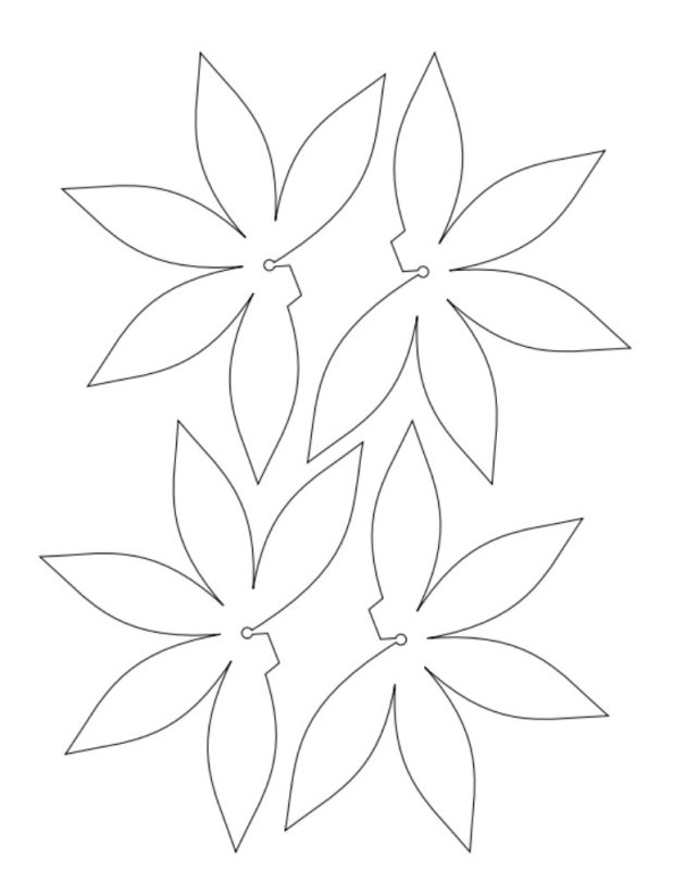 Трафареты для объемных цветов