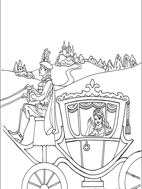 Карета Золушки раскраска