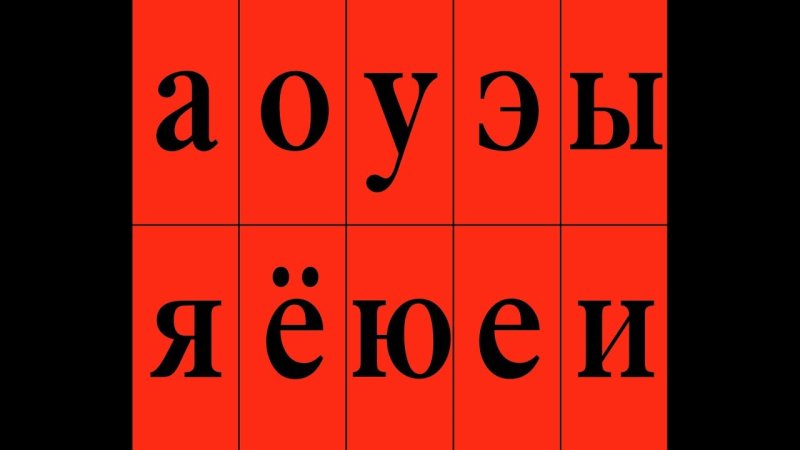 Гласные буквы алфавита