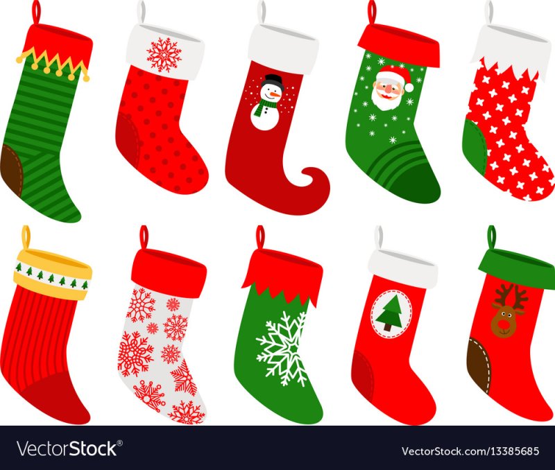 Рождественский носок вектор