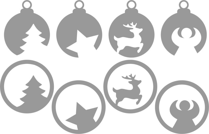 Новогодние кружочки трафареты