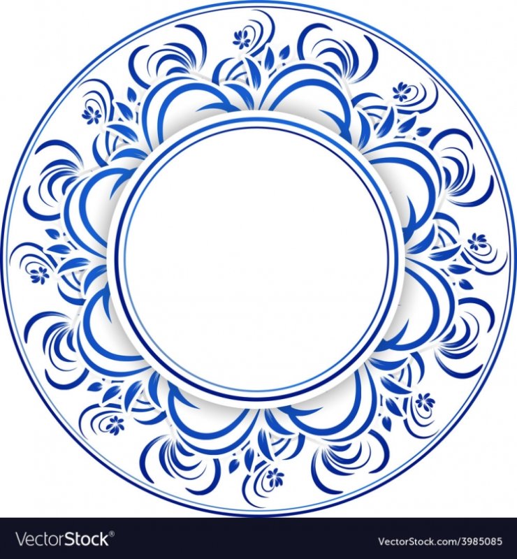 Тарелка Гжель раскраска для детей