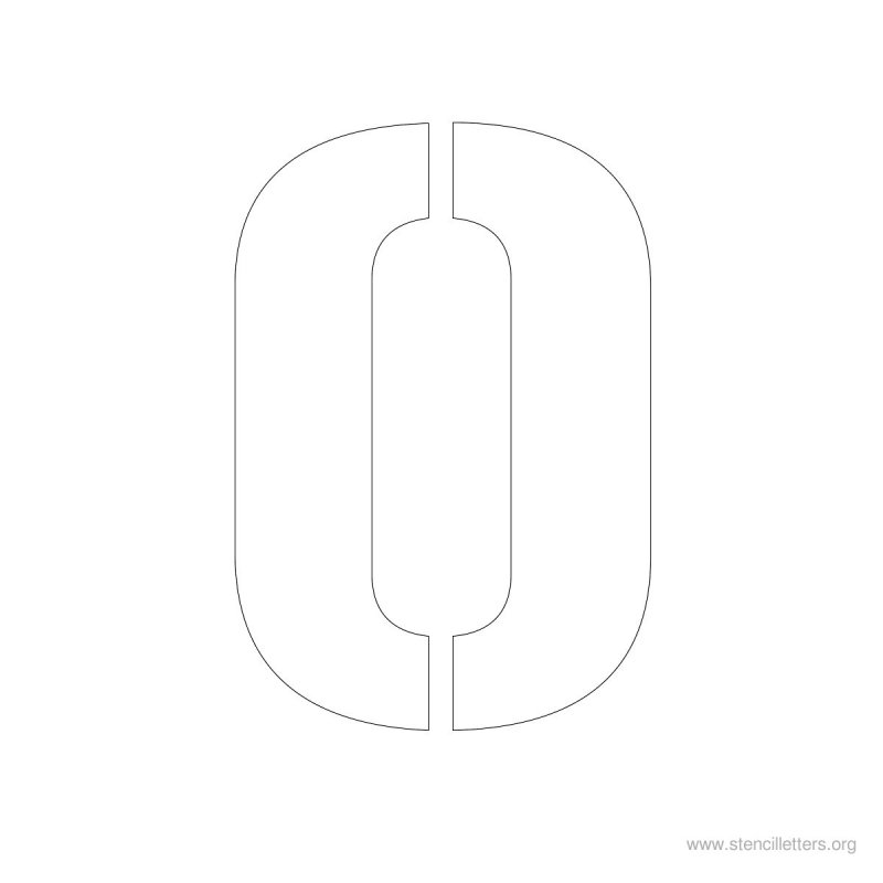 Английская буква o трафарет