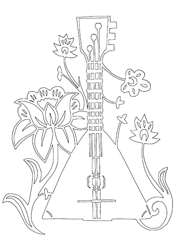 Балалайка раскраска