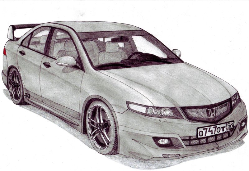 Honda Accord 7 раскраска