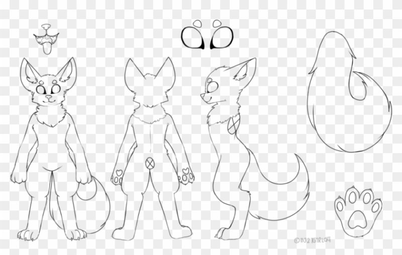 Фурри референс лайн лиса