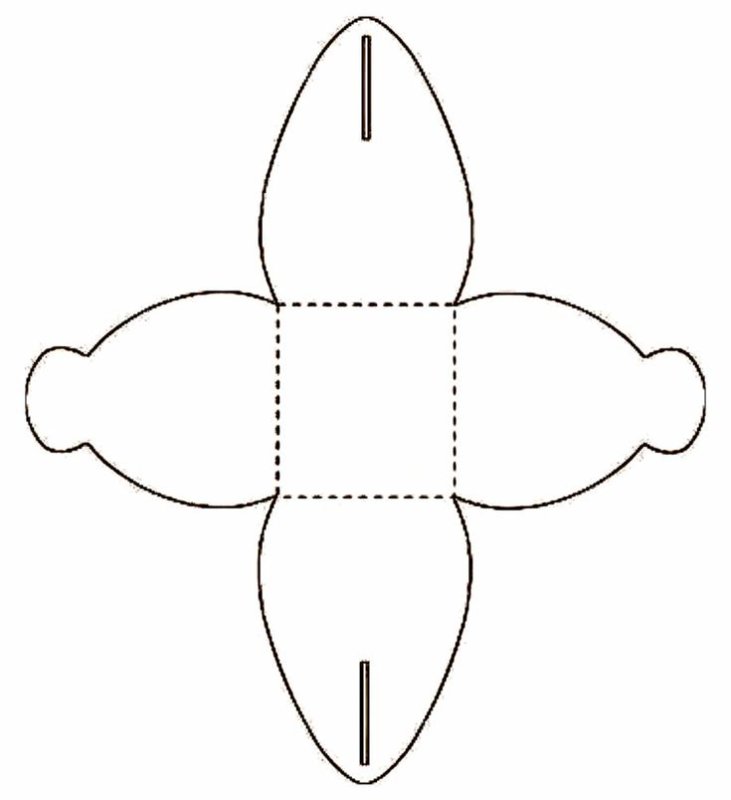 Развертка подарочной коробочки