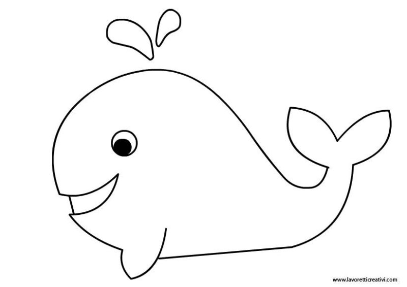 Кит шаблон для рисования