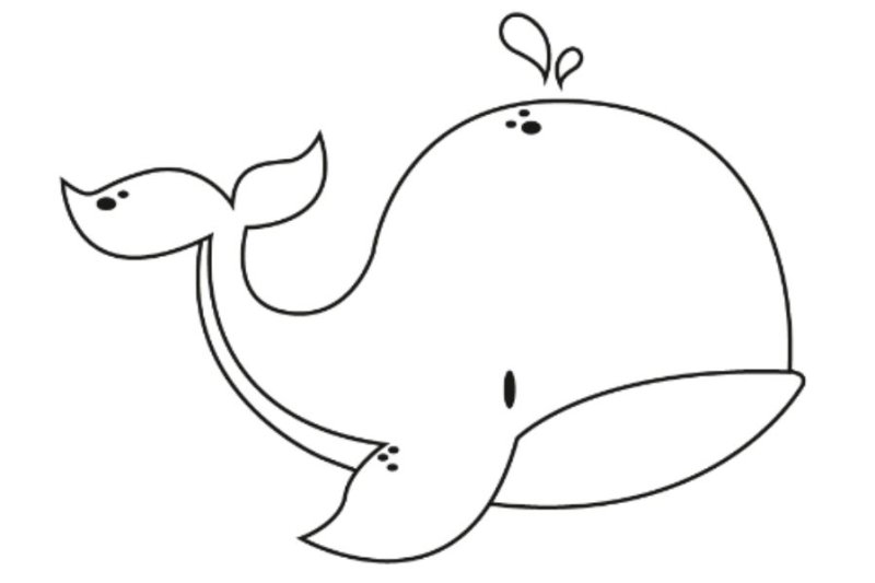 Трафарет кита для детей