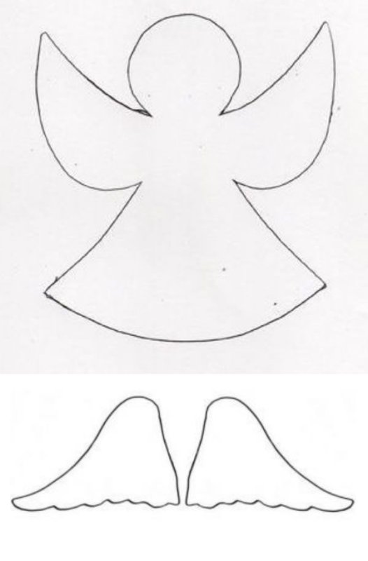 Ангел из фетра выкройка