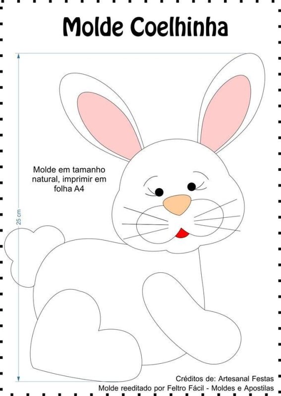 Зайчик из фетра выкройка