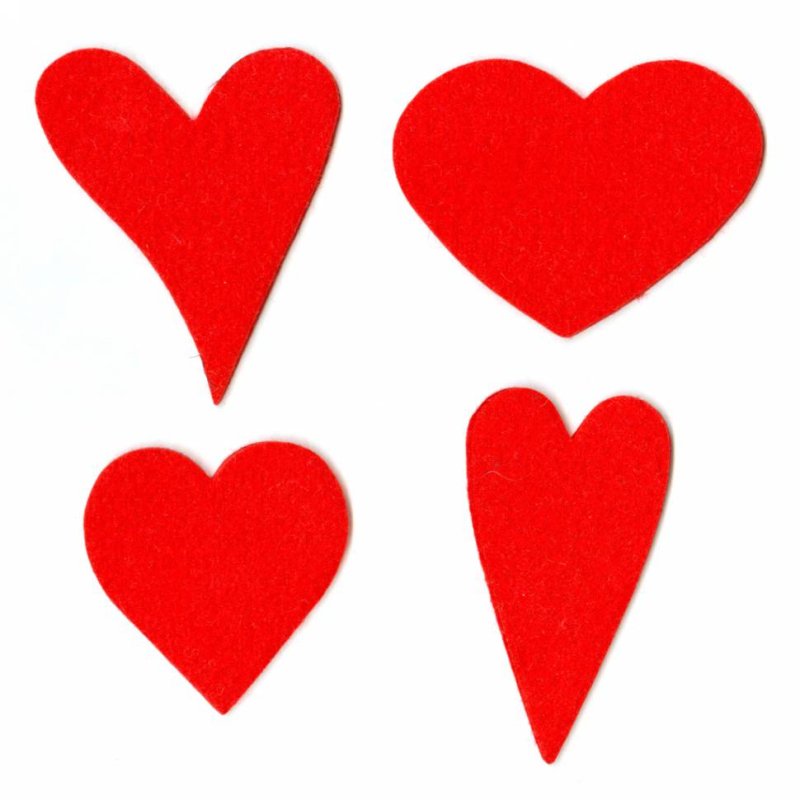Сердце из фетра шаблон