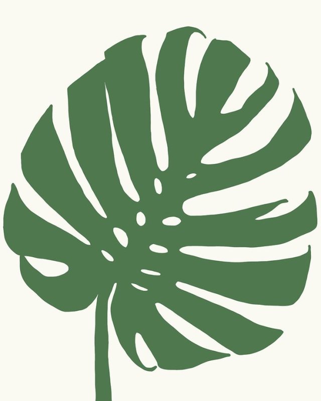 Силуэт тропических листьев