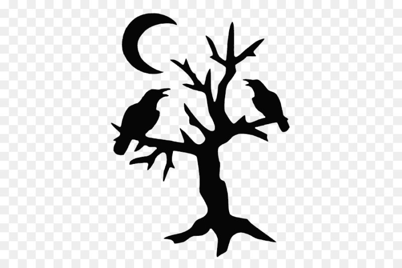 Силуэт дерева Хэллоуин