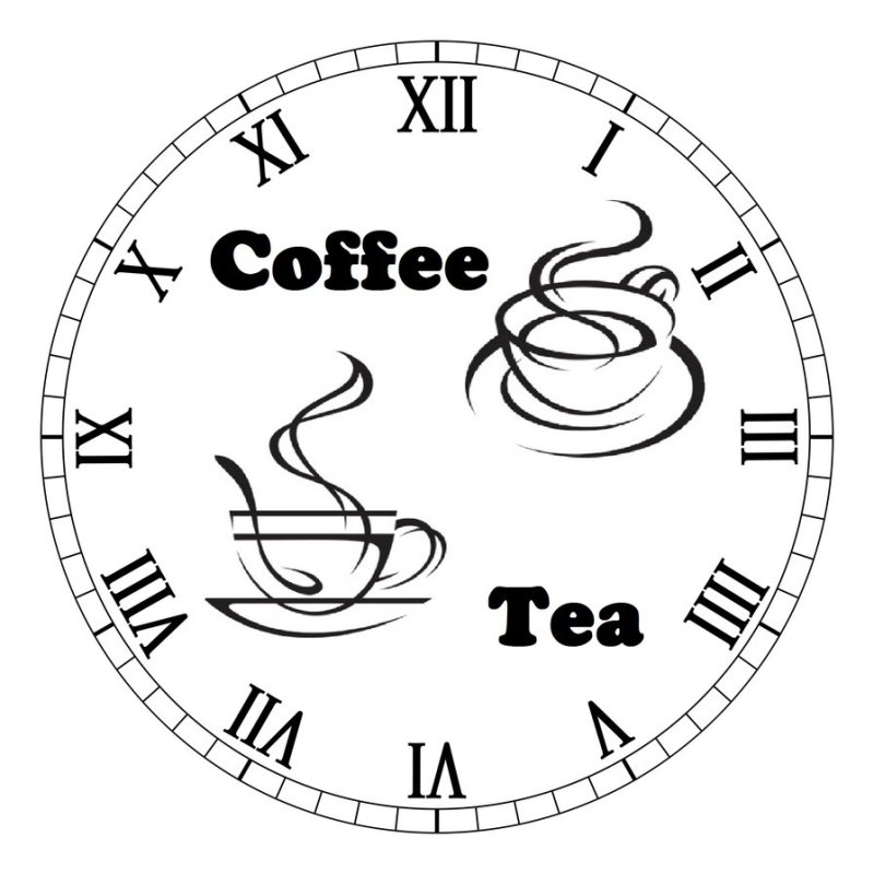 Циферблат для часов с кофе