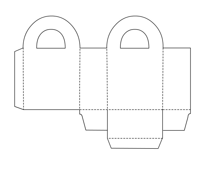 Развёртка коробочки для подарка