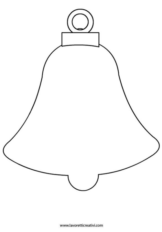 Колокольчики новогодние трафареты