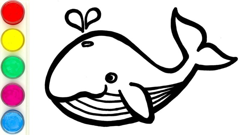 Трафарет кита для детей