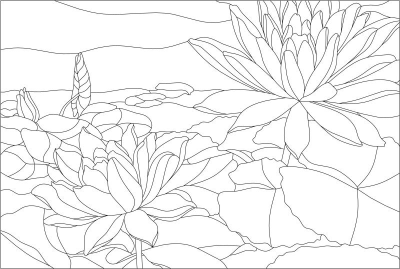 Витраж шаблон