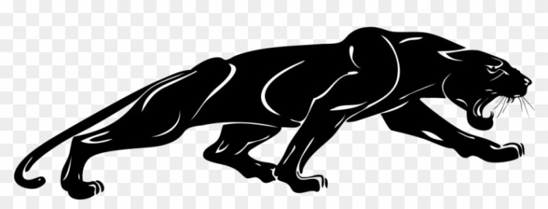 Пантера сбоку стилизованно