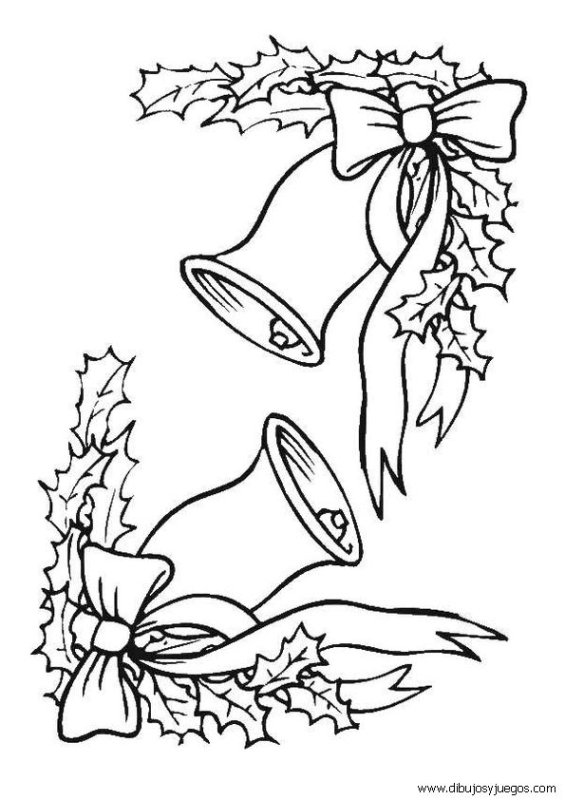 Рождественские колокольчики раскраска