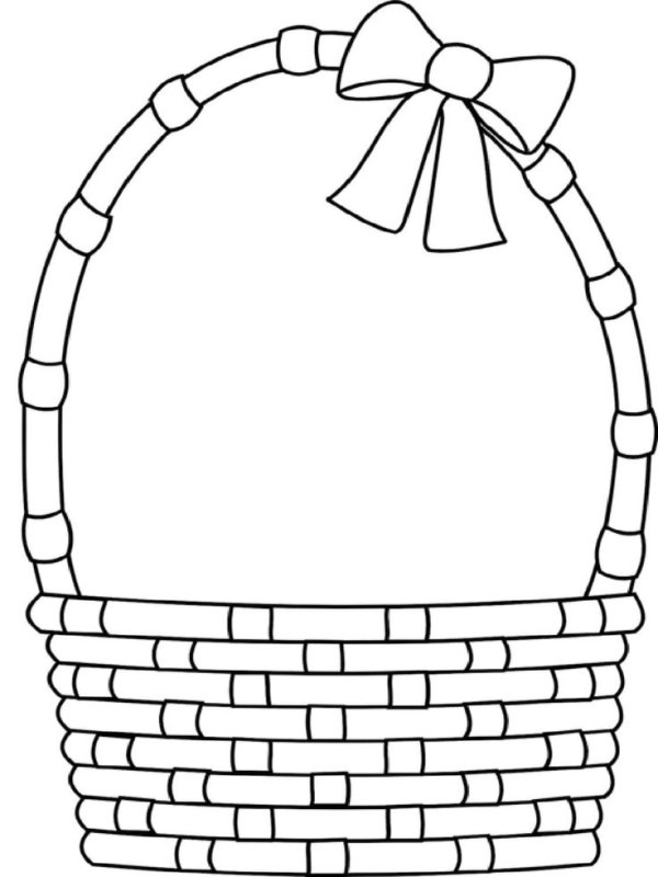 Трафарет корзины для цветов