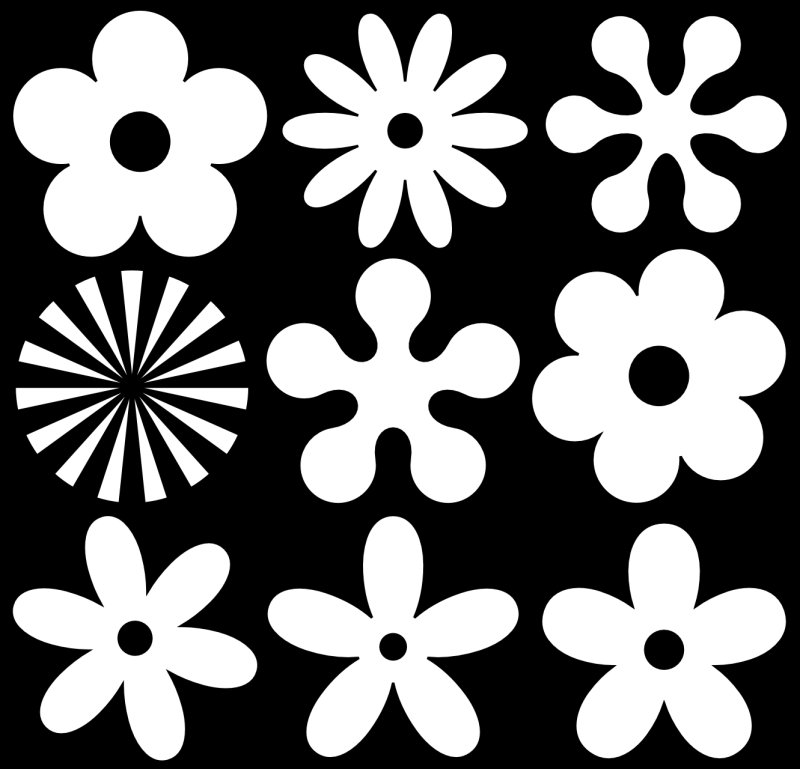 Трафарет цветочка