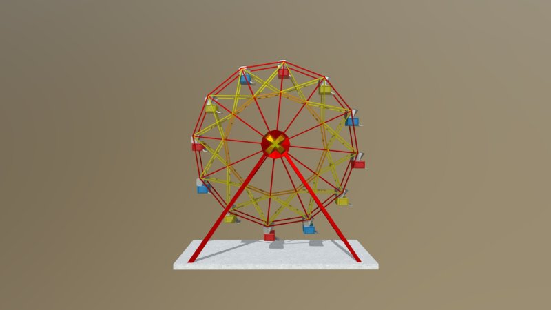 Колесо обозрения из 3д ручки