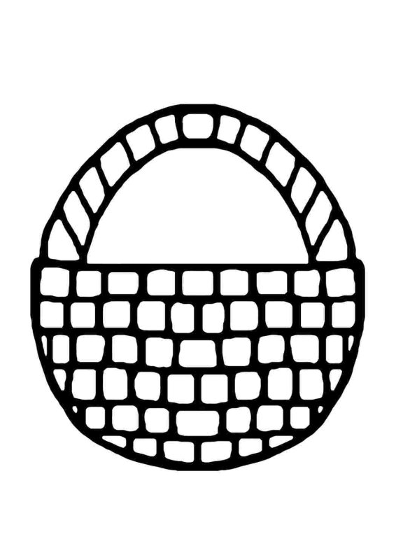 Корзина трафарет