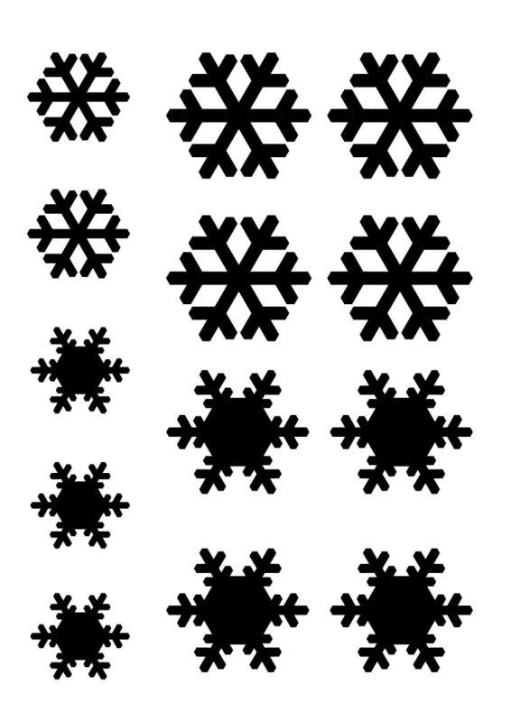 Трафарет «снежинки»