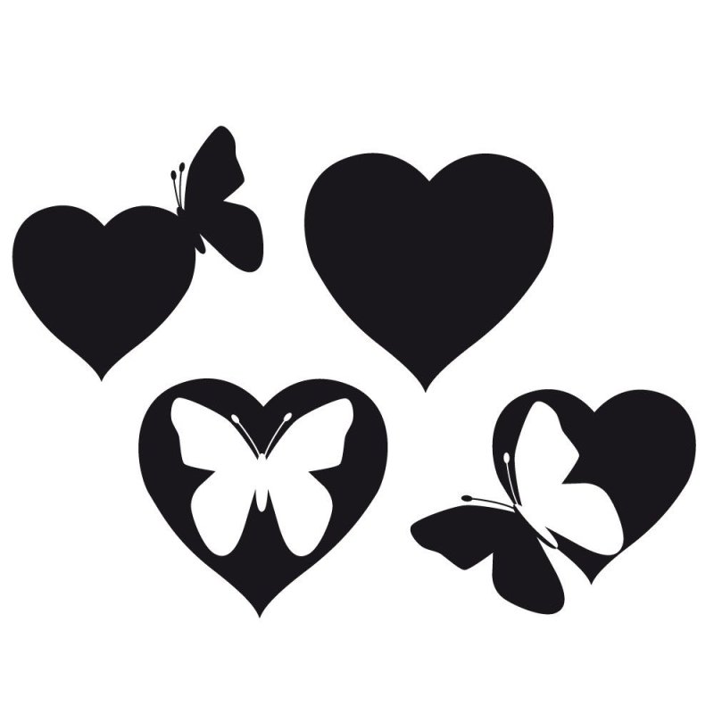 Трафареты для декора сердце