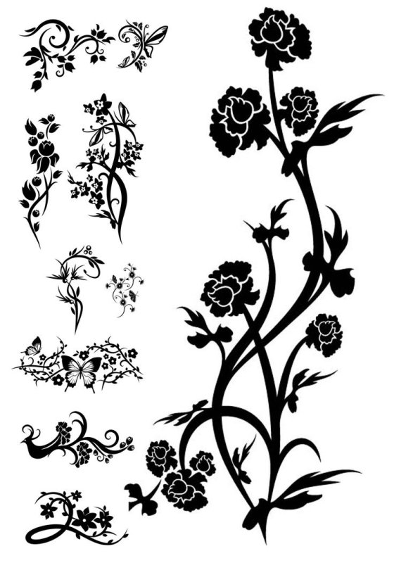 Трафарет "цветы"