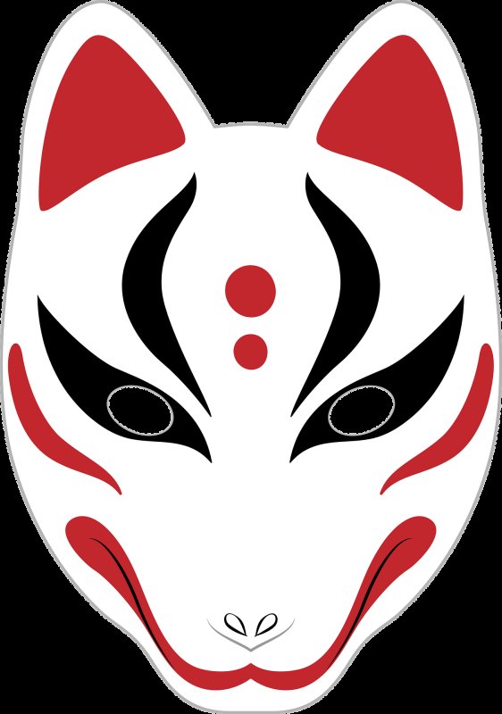 Кицунэ демон Лис маска