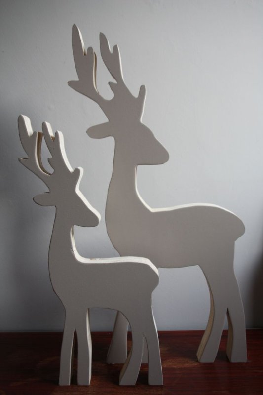 Олени из картона на новый год