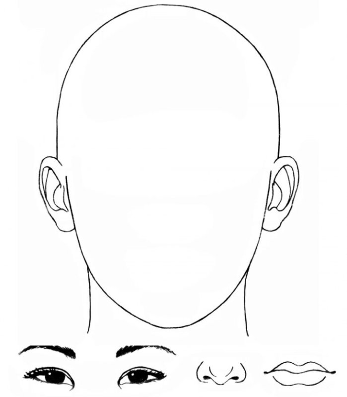 Овалы лица для рисования для детей