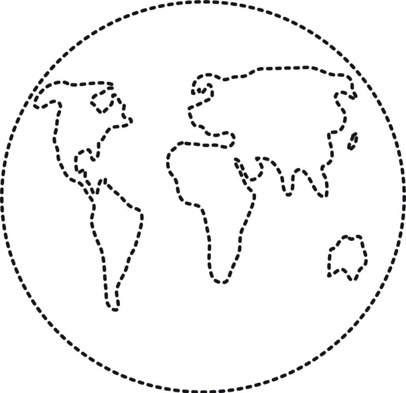 Трафарет земли для детей