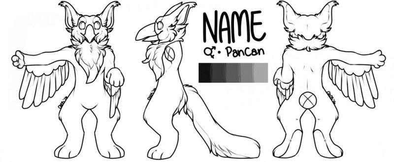 Заготовки для рисования фурри