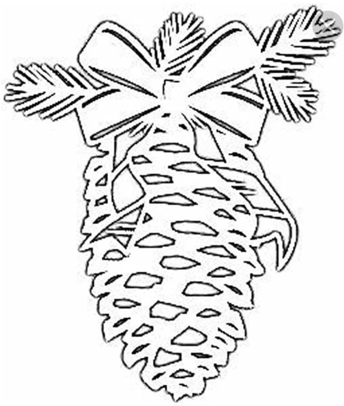 Трафареты на окна новогодние шишки