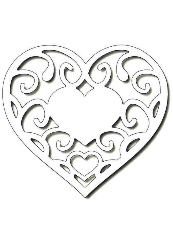 Трафарет сердечки