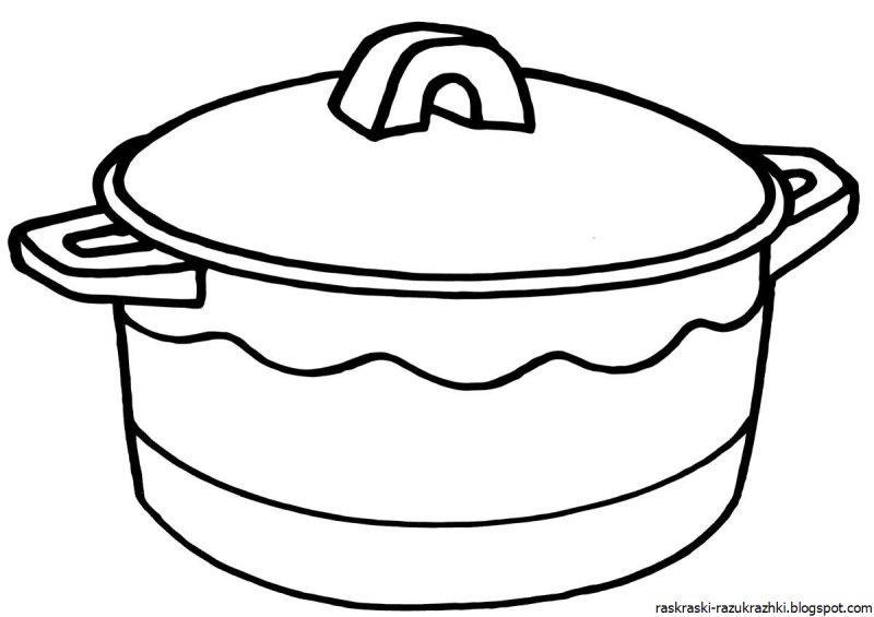 Кастрюля раскраска для детей