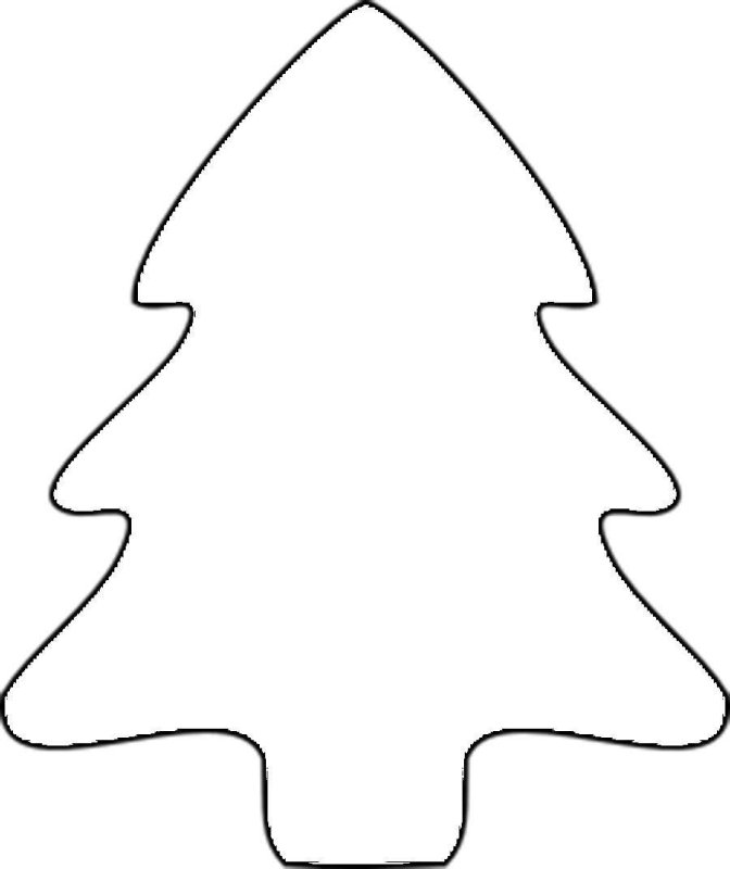 Елочка трафарет