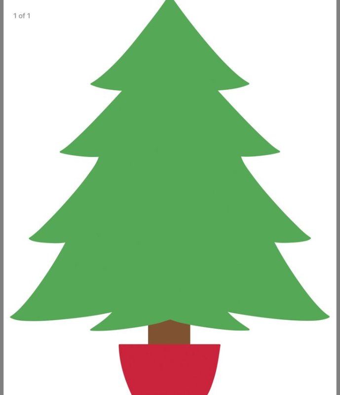 Елка шаблон для детей