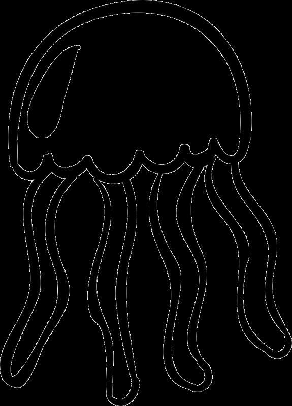 Медуза раскраска