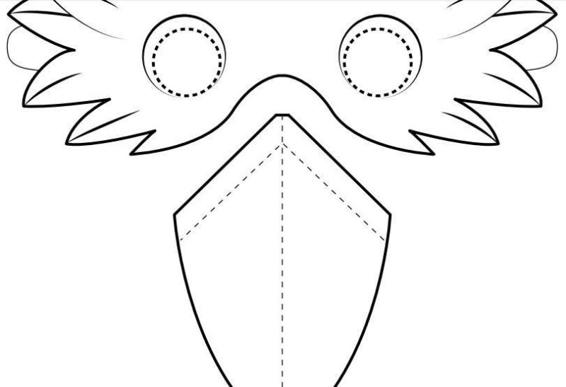 Журавль маска для детей