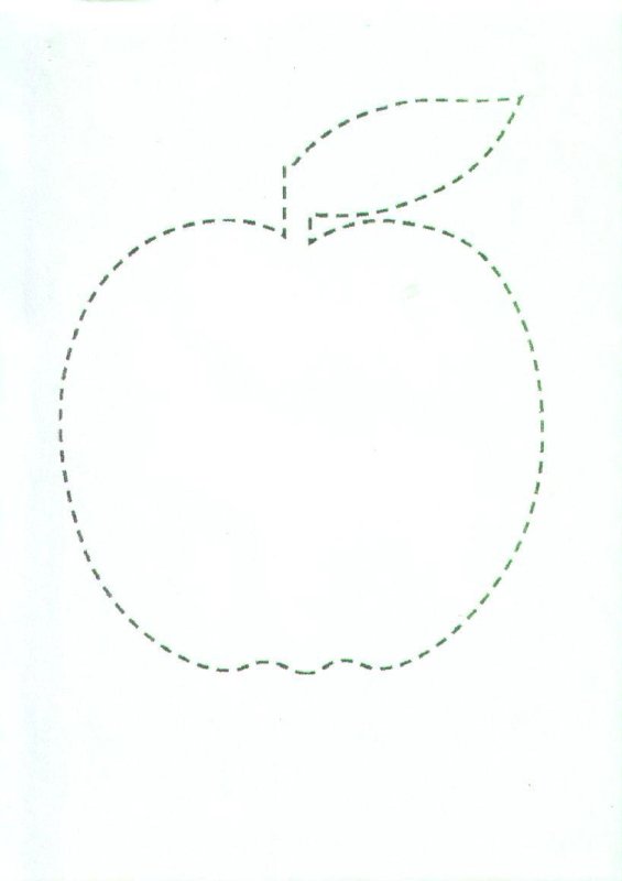 Рисование по точкам яблоко