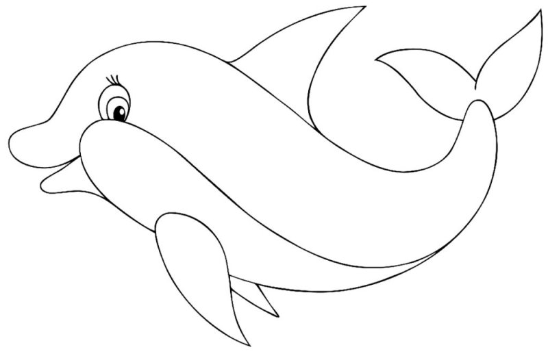 Дельфин шаблон для аппликации