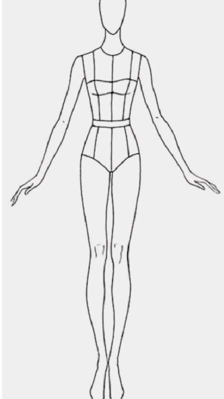 Фигура для эскизов одежды
