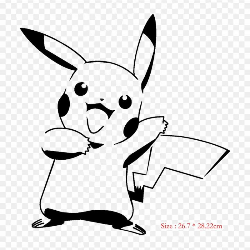 Пикачу трафарет для рисования