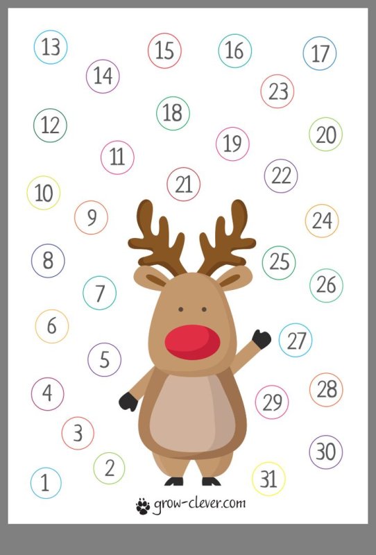 Трафареты для адвент календаря